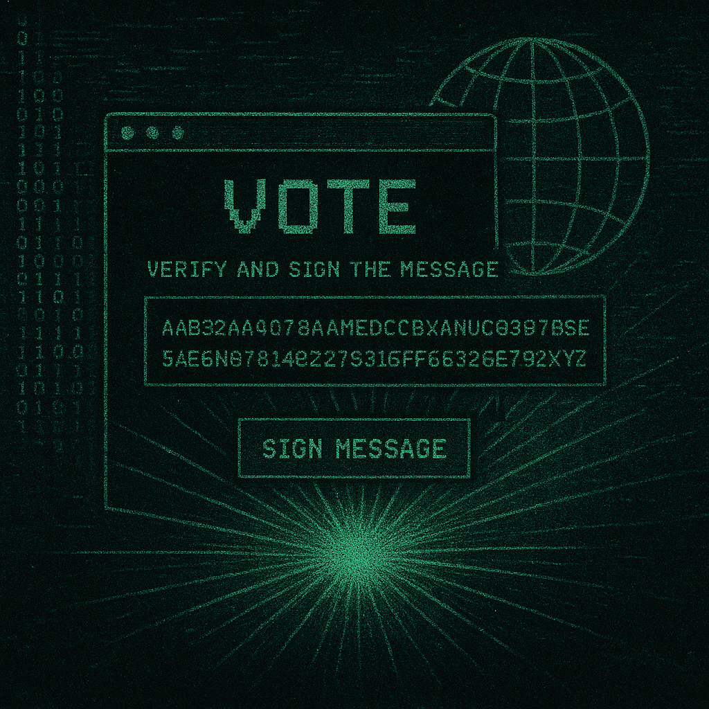 Cryptographic Voting Interface